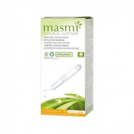 Masmi -Compresas alas ultra noche 100% algodón Masmi, 10 unidades