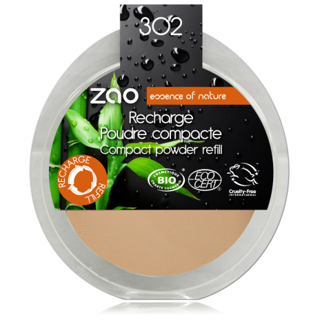 Zao Makeup - Recarga Polvo Compacto 302 Beige Orangé
