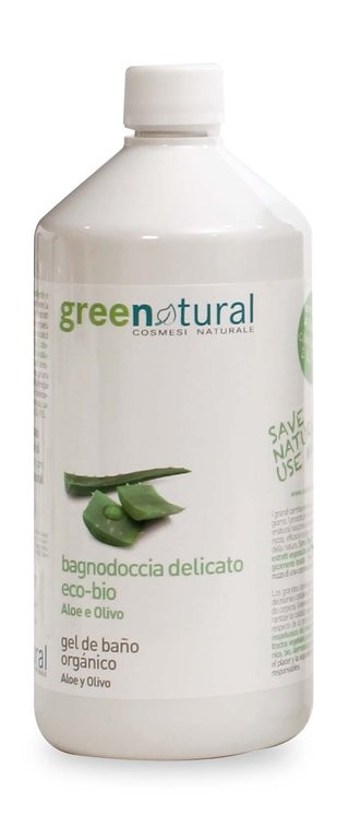 Greenatural - Gel de Baño Delicado Aloe Vera y Aceite de Oliva
