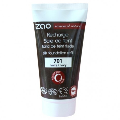 Zao Makeup - Recarga de Maquillaje Fluido 701 Ivory