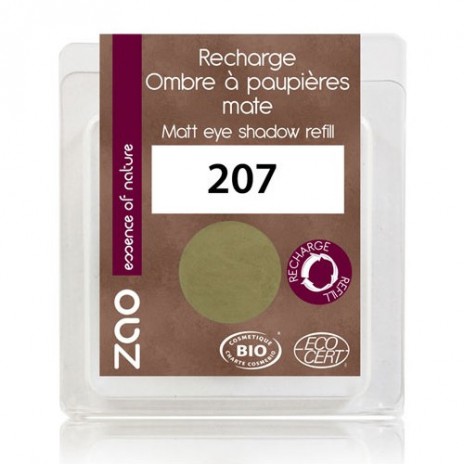 Zao Makeup - Recarga Sombra de Ojos Mate 207 Vert Olive