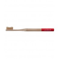 Naturbrush Cepillo de Dientes Adulto Rojo Bambú