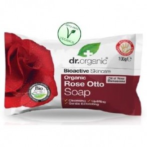 Dr Organic Pastilla de Jabón Rosa de Damasco