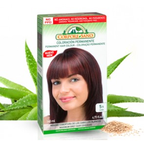 Crema colorante Permanente - Cubre Canas - Caoba - Corpore Sano