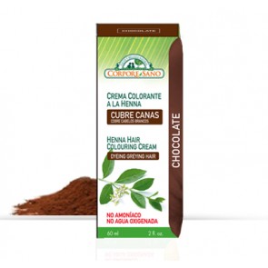 Crema colorante a la Henna - Cubre Canas - Chocolate - Corpore Sano