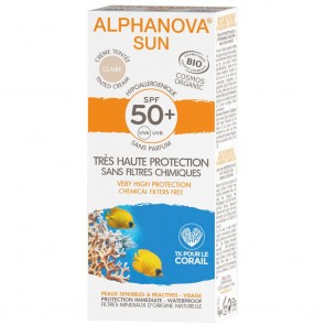 Alphanova Crema Solar Facial Hipoalergénica FPS 50+ con Color Claire