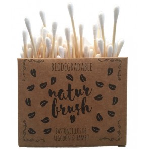 Naturbrush Bastoncillos de Oídos de Bambú y Algodón