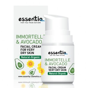 Essentiq Crema Facial para Piel Muy Seca con Siempreviva y Aguacate