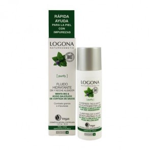 Logona - Fluido Hidratante Día & Noche Menta Bio & Ácido Salicílico