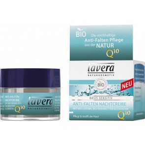 Lavera Crema de Noche Anti-Edad Q10 Basis Sensitiv