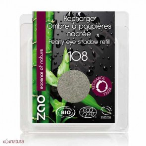 Zao Makeup - Recarga Sombra de Ojos Nacarada 108 Gris Vert Nacre