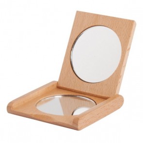 Redecker Espejo de Madera de Haya para el Bolso