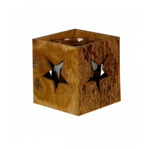 Kerzenfarm Velero Vaso Canela Y Estrella Cuadrado