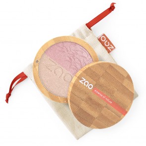 Zao Makeup Polvo Compacto Iluminador Dúo 311 Rose y Or